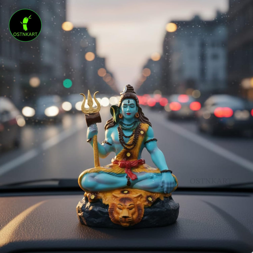 Shiva Statue for Car Dashboard & Home Decor | 3.5 Inch Resin