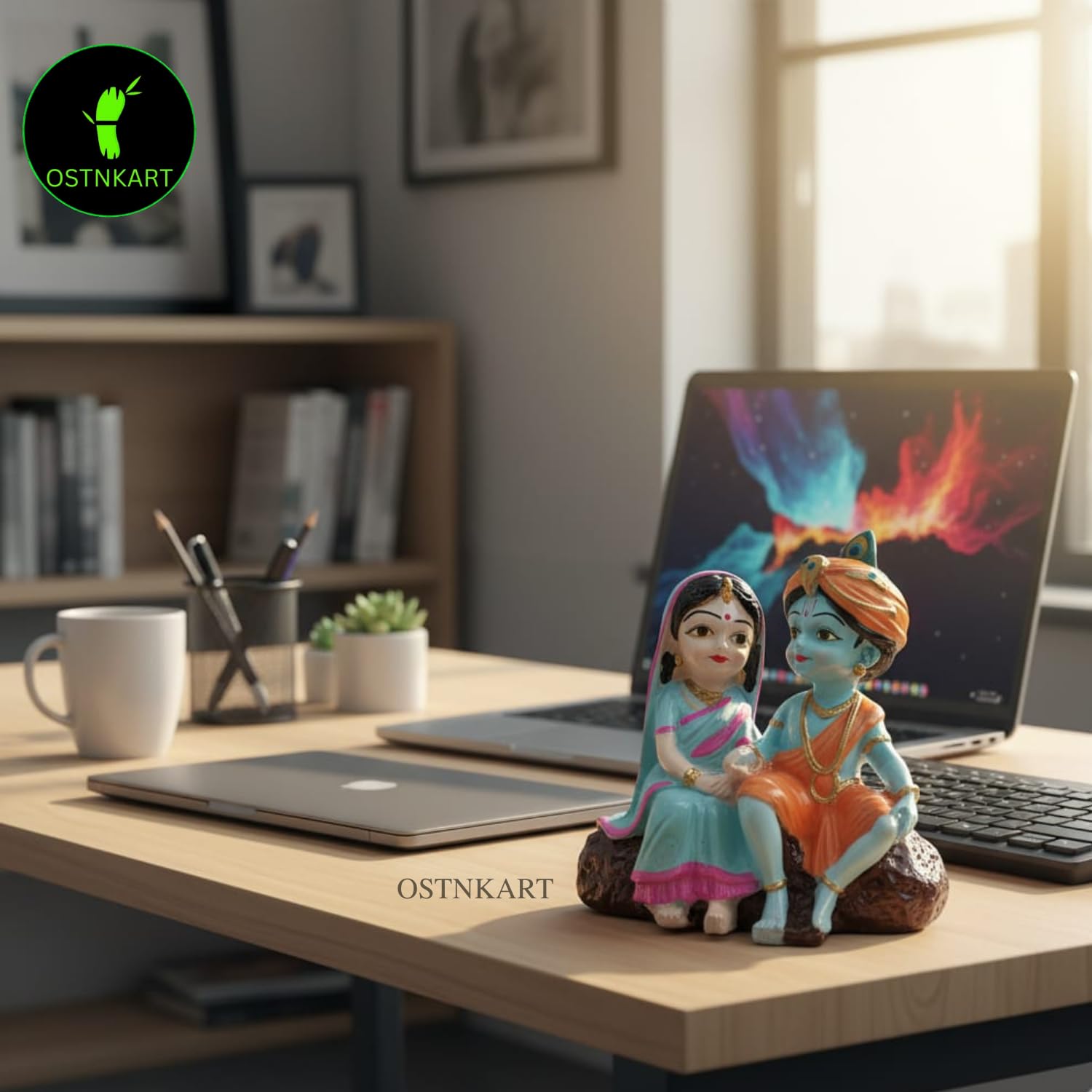 Radha Krishna Idol | 4 Inch Polyresin