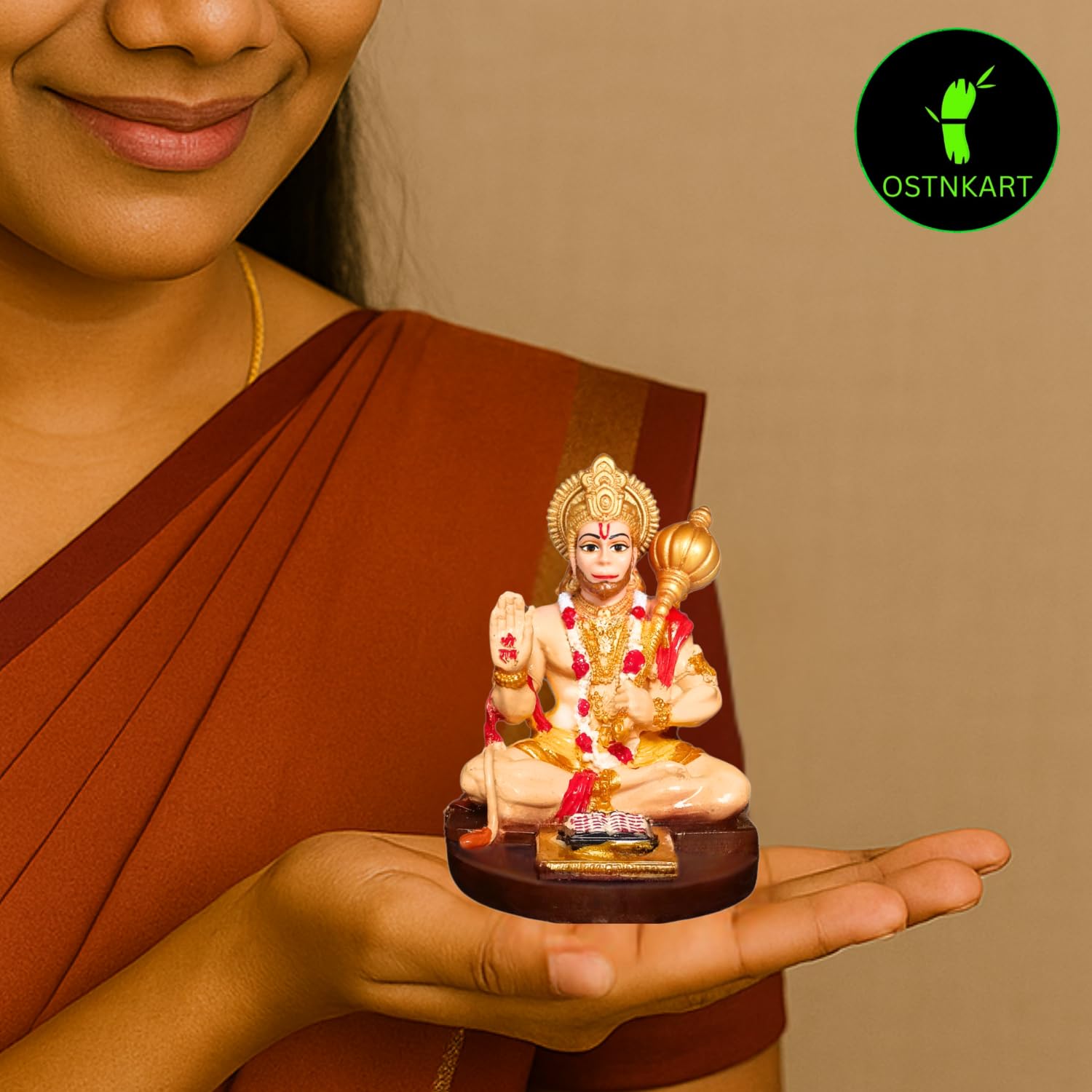 Hanuman Ji Murti for Car Dashboard Idol Polyresin 3.5 inch