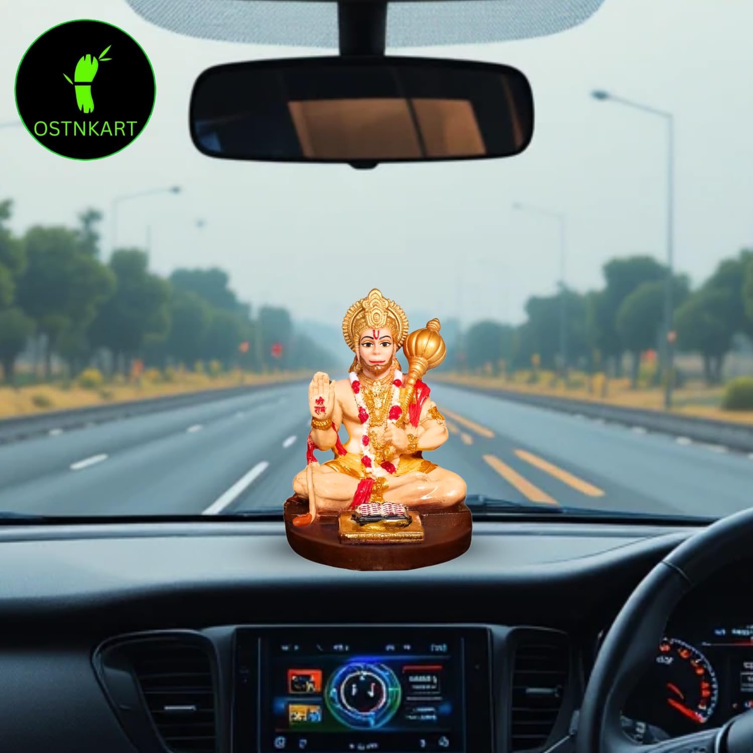 Hanuman Ji Murti for Car Dashboard Idol Polyresin 3.5 inch