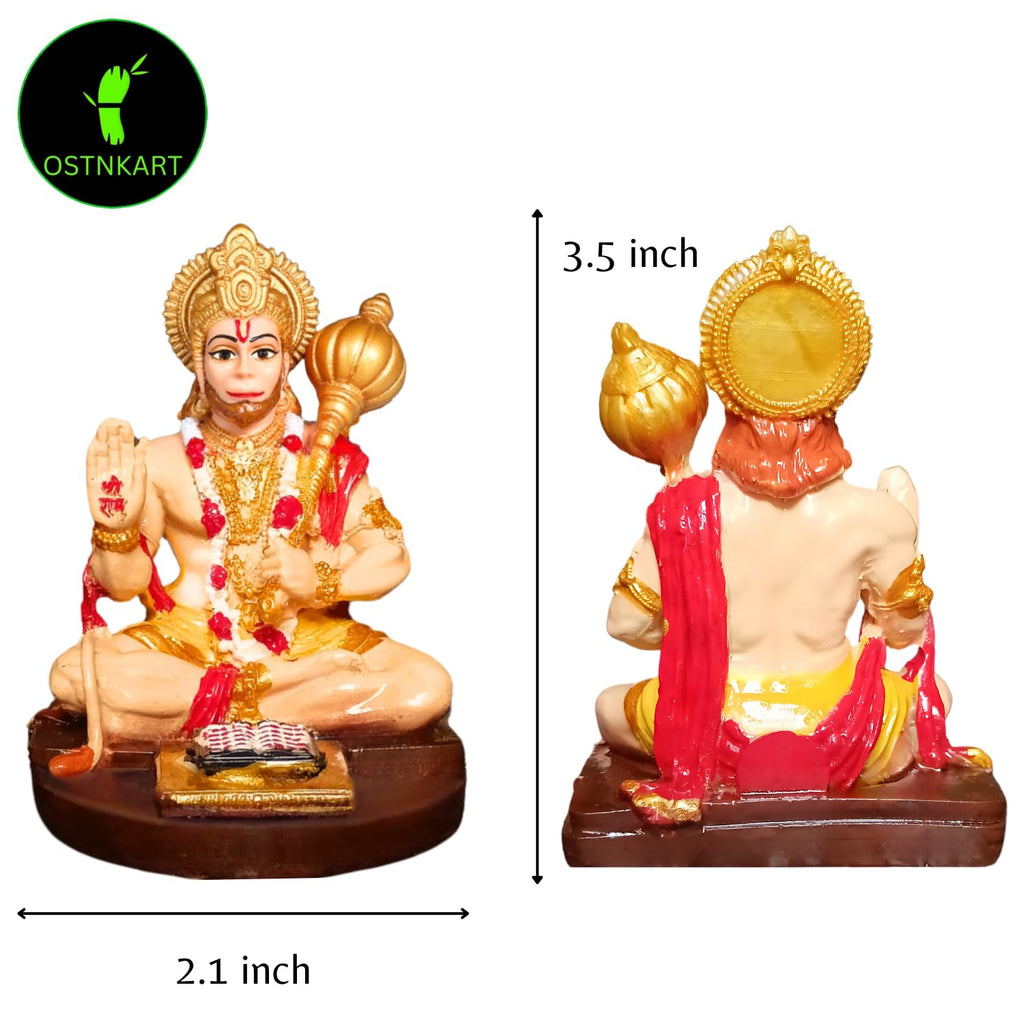 Hanuman Ji Murti for Car Dashboard Idol Polyresin 3.5 inch
