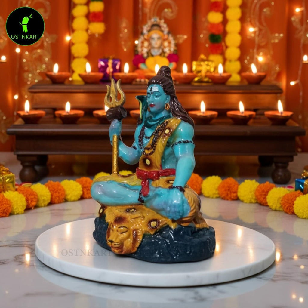 Shiva Statue for Car Dashboard & Home Decor | 3.5 Inch Resin