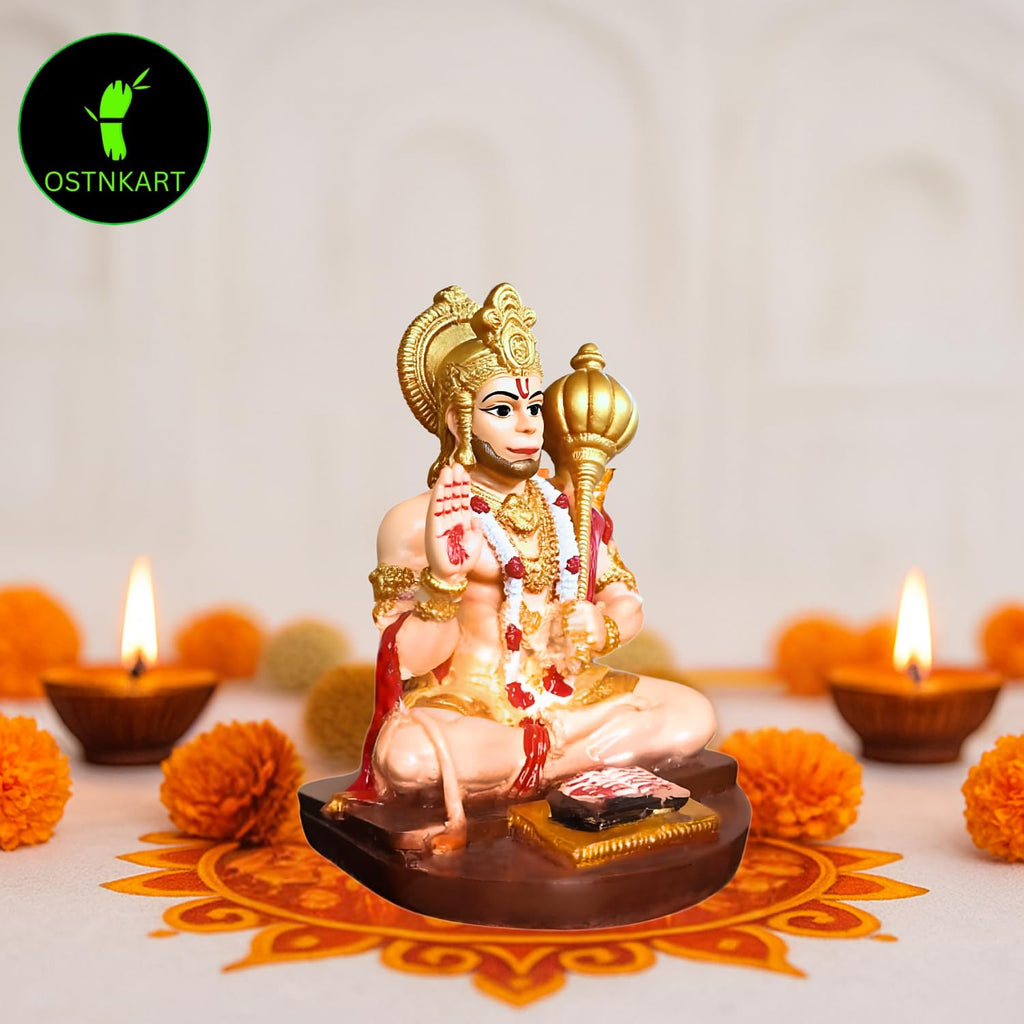 Hanuman Ji Murti for Car Dashboard Idol Polyresin 3.5 inch