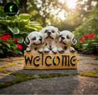 Welcome Dog Resin Showpiece – Cute Home Decor (4×5.5”) - OSTNKART