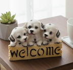 Welcome Dog Resin Showpiece – Cute Home Decor (4×5.5”) - OSTNKART